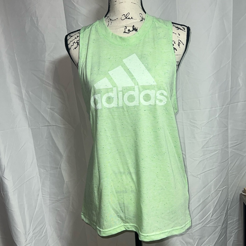 Adidas Future Icon Green Speckled Tank